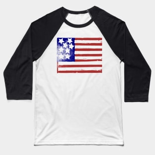 retro US flag Baseball T-Shirt